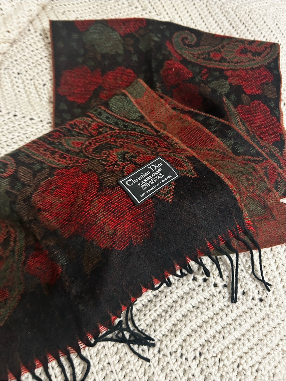 Vintage cashmere Christian Dior scarve